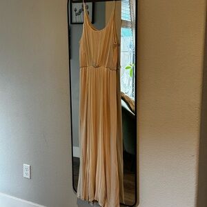 Long MNG flow dress light pink